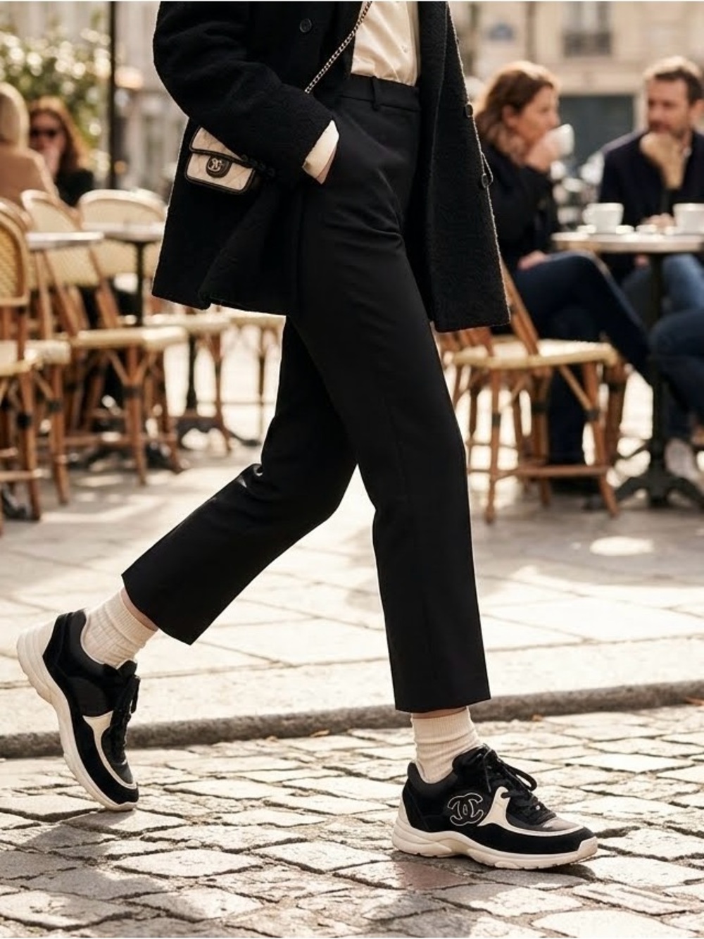 CHANEL Black And White Knit Item with Made in Italy Label